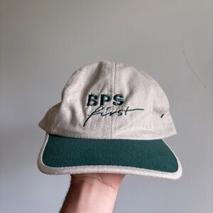 vintage 2 tons BPS FIRST dad hat strapback green beige